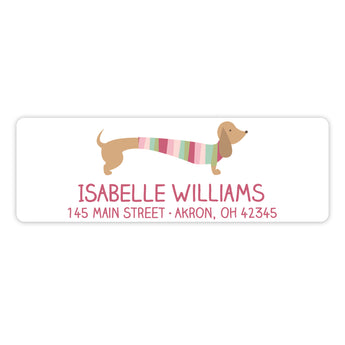 Dachshund Dog b Return Address Labels • Self Adhesive Stickers