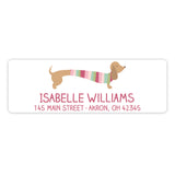Dachshund Dog b Return Address Labels • Self Adhesive Stickers