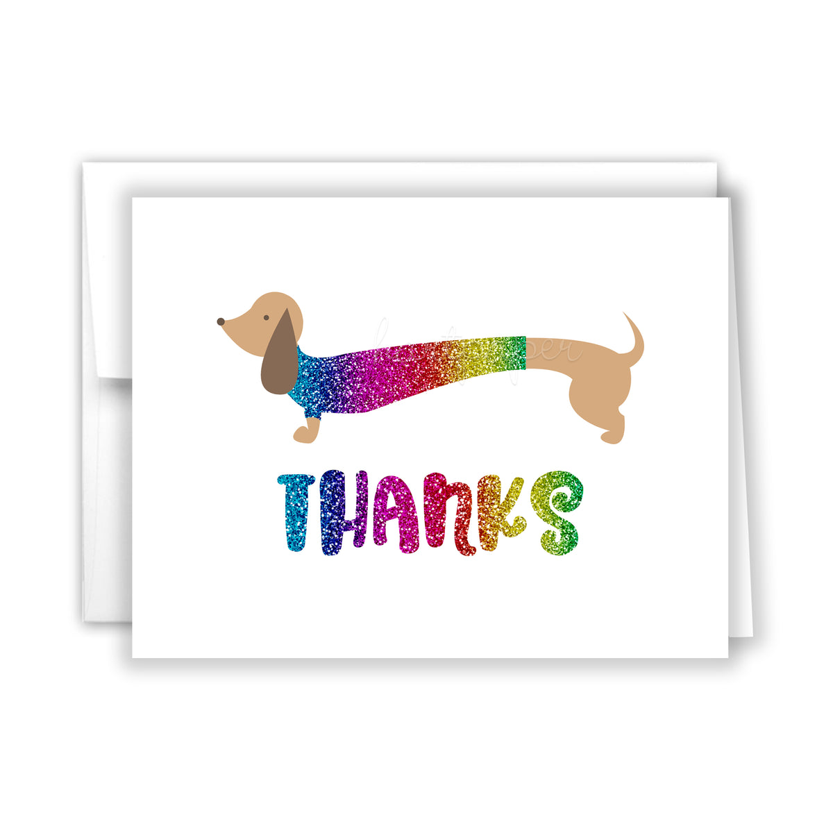 Dachshund Doxie Dog Thank You Cards Note Card Personalized Custom Stationery • Flat or Folded