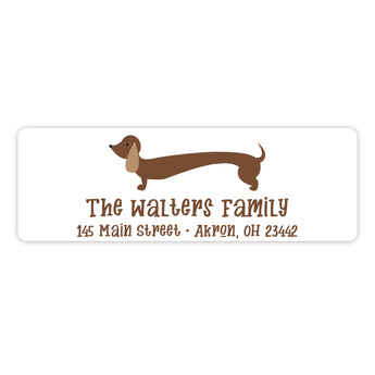 Dachshund Dog Return Address Labels • Self Adhesive Stickers