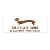 Dachshund Dog Return Address Labels • Self Adhesive Stickers