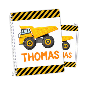 Dump Truck Personalized Notebook or Sketchbook