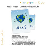 Earth Heart Personalized 2-Pocket Folder