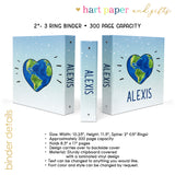 Earth Personalized 2" 3 Ring Binder
