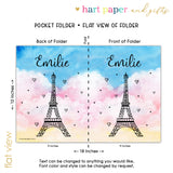 Eiffel Tower Personalized 2-Pocket Folder