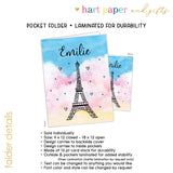 Eiffel Tower Personalized 2-Pocket Folder