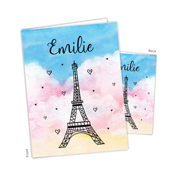Eiffel Tower Personalized 2-Pocket Folder
