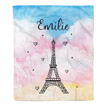 Eiffel Tower Blanket Personalized Custom