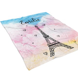 Eiffel Tower Blanket Personalized Custom