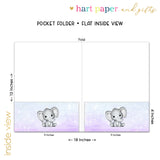 Elephant Rainbow Personalized 2-Pocket Folder