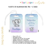 Elephant Rainbow Luggage Bag Tag