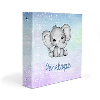 Elephant Personalized 2" 3 Ring Binder