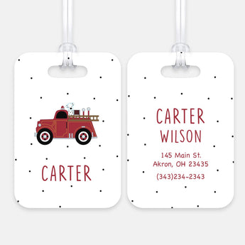 Firetruck Luggage Bag Tag