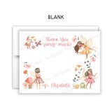 Fairy Thank You Note Card Stationery • Fill in Blank, Lined or Blank Cards