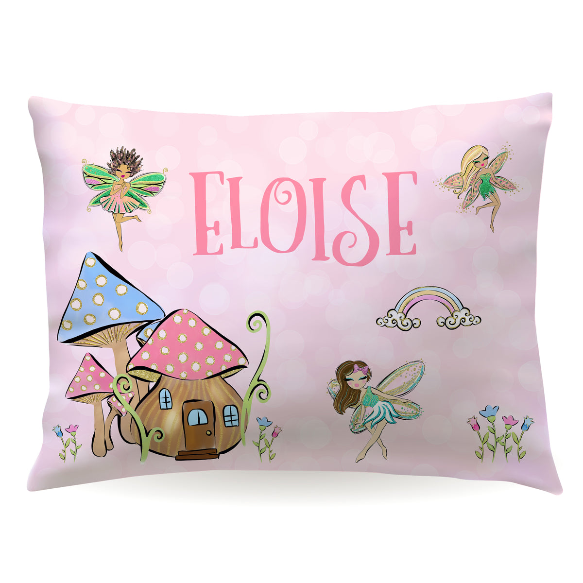 Fairy Garden Personalized Custom Pillowcase • Standard or Toddler Size