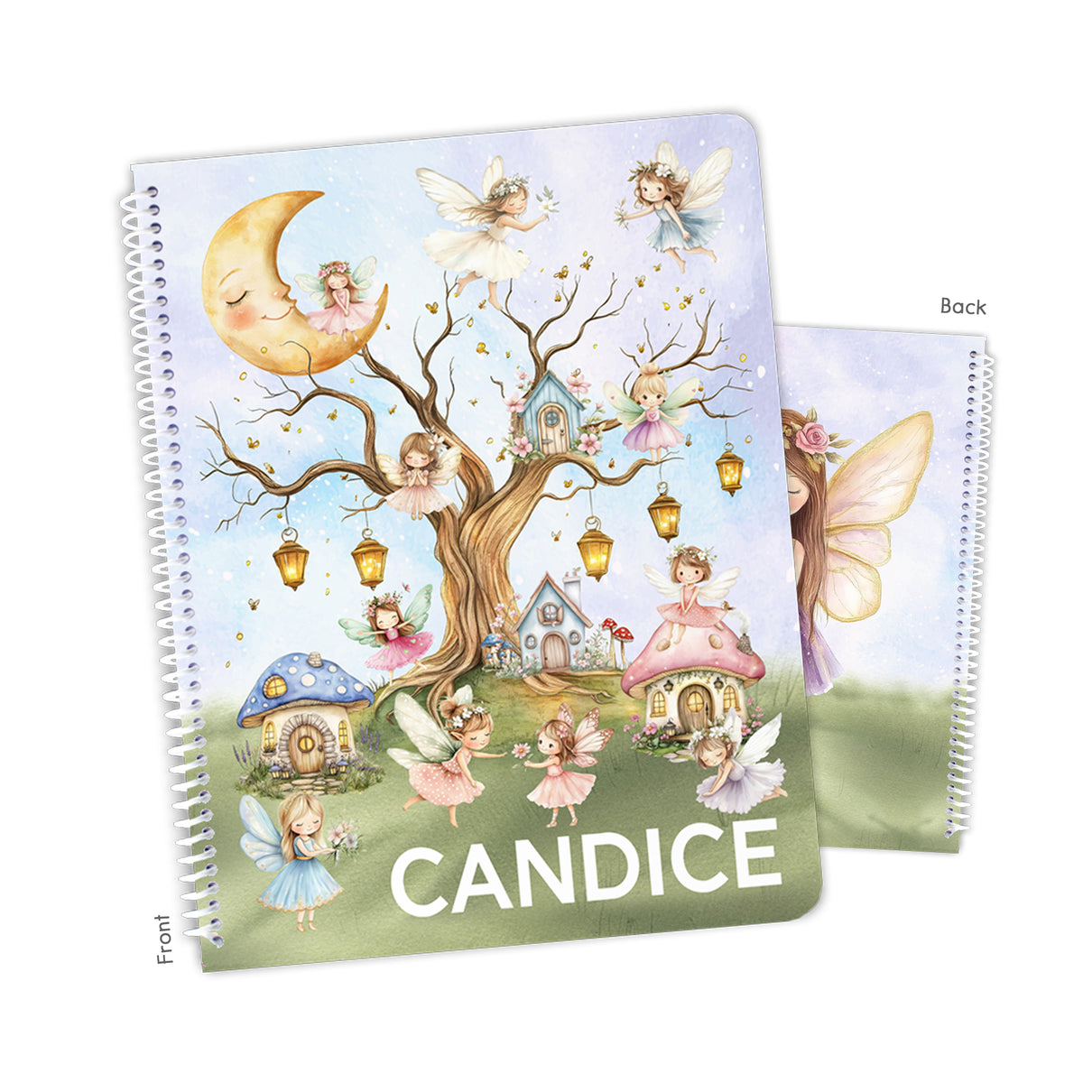 Fairy Fairies Personalized Custom Notebook or Sketchbook • School Office Supplies