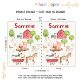 Farm Animals Personalized 2-Pocket Folder