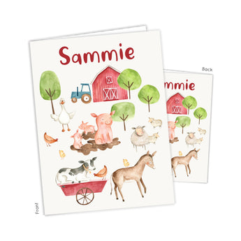 Farm Animals Personalized 2-Pocket Folder