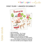 Farm Animals Personalized 2-Pocket Folder