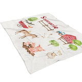 Farm Animals Minky Blanket Personalized Custom
