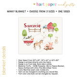 Farm Animals Minky Blanket Personalized Custom