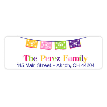Fiesta Return Address Labels • Self Adhesive Stickers