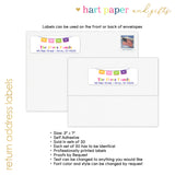 Fiesta Return Address Labels • Self Adhesive Stickers