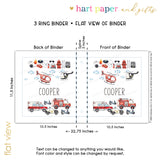 Emergency Truck Personalized 2" 3 Ring Binder