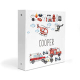 Emergency Truck Personalized 2" 3 Ring Binder