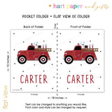 Firetruck Personalized 2-Pocket Folder