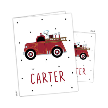 Firetruck Personalized 2-Pocket Folder