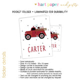 Firetruck Personalized 2-Pocket Folder