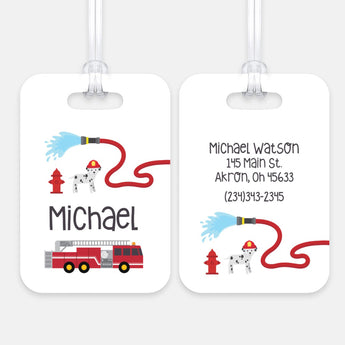 Firetruck Luggage Bag Tag