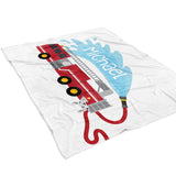 Firetruck Fire Minky Blanket Personalized Custom