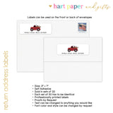 Fire Truck Return Address Labels • Self Adhesive Stickers