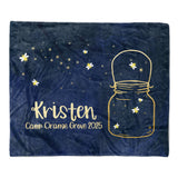 Firefly Camping Summer Camp Minky Blanket Personalized Custom