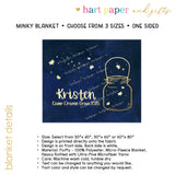 Firefly Camping Summer Camp Minky Blanket Personalized Custom