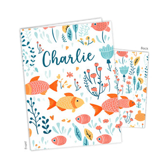 Fish Under the Sea Personalized 2-Pocket Folder