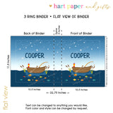Fishing Fish Sports Personalized 2" 3 Ring Binder