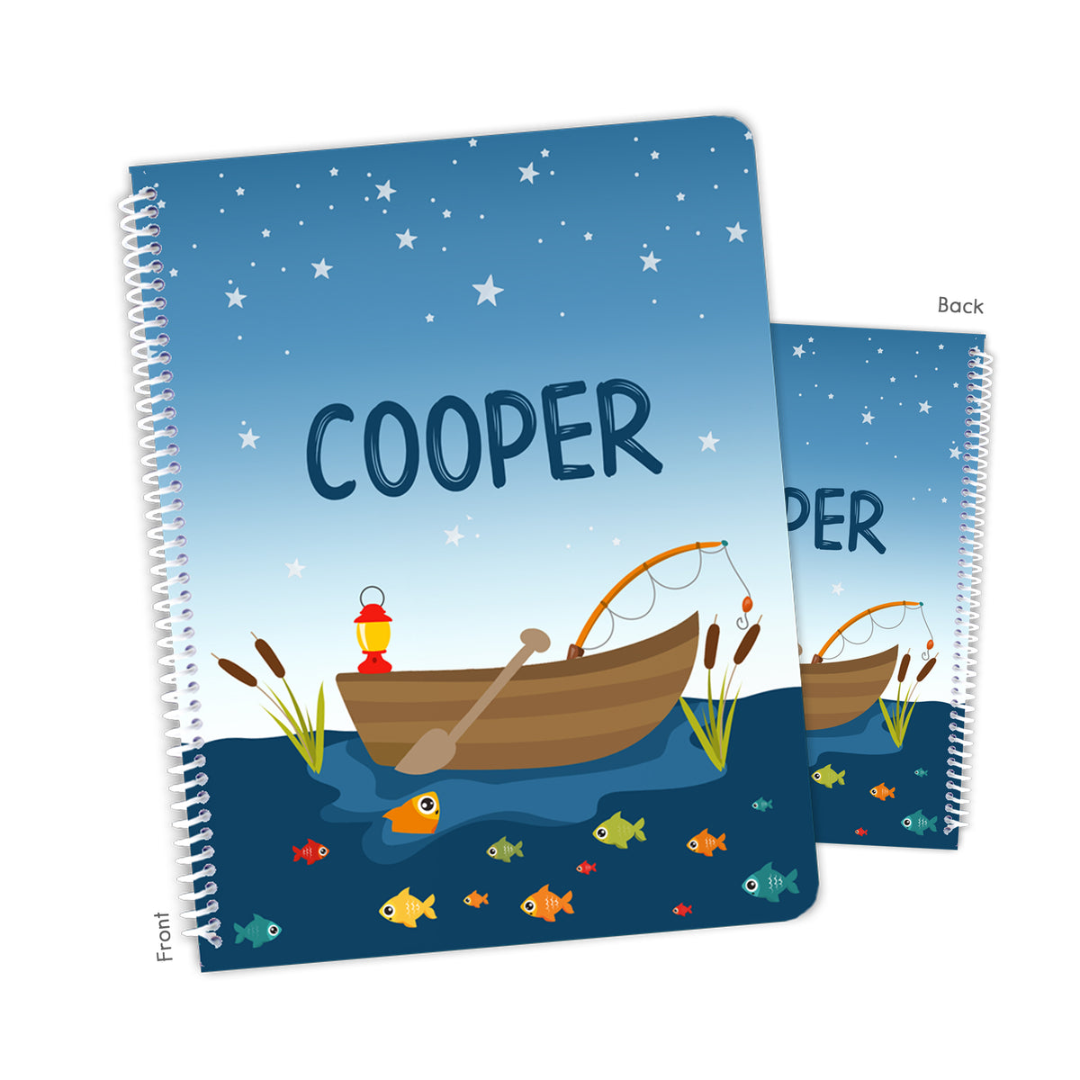 Fishing Sports Personalized Custom Notebook or Sketchbook • School Office Supplies