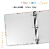 Rainbow Flowers Personalized 2" 3 Ring Recipe Book Binder