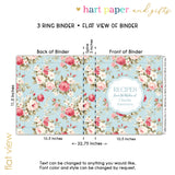Flowers Personalized 2" 3 Ring Recipe Book Binder