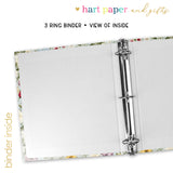 Flowers Personalized 2" 3 Ring Recipe Book Binder