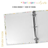 Pastel Flowers Personalized 2" 3 Ring Binder