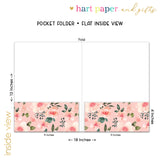 Pink Rose Flowers Personalized 2-Pocket Folder