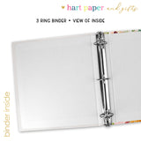 Warm Flowers Personalized 2" 3 Ring Recipe Book Binder