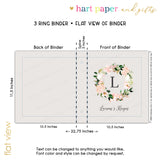 Flowers Wreath Personalized 2" 3 Ring Recipe Book Binder