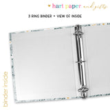 Daisy Blue Flowers Personalized 2" 3 Ring Recipe Book Binder