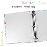Pastel Flowers Personalized 2" 3 Ring Binder