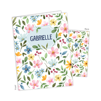 Flowers Rainbow Personalized 2-Pocket Folder